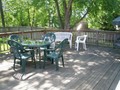 Backyard deck to relax after gardening